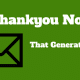 Thankyou Notes that generate leads