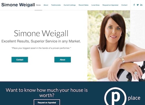 Simone Weigall Real Estate Agent Website