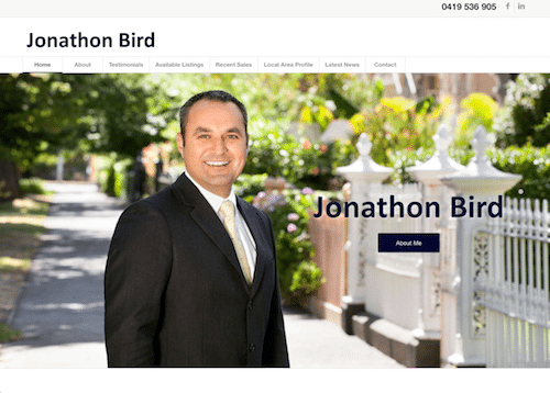 jonathon bird personal real estate website
